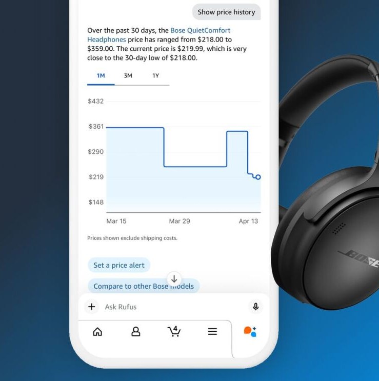 Amazon’s built-in AI price history expands to show the entire last year