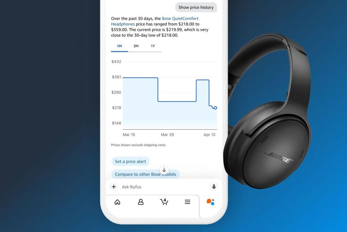 Amazon’s built-in AI price history expands to show the entire last year