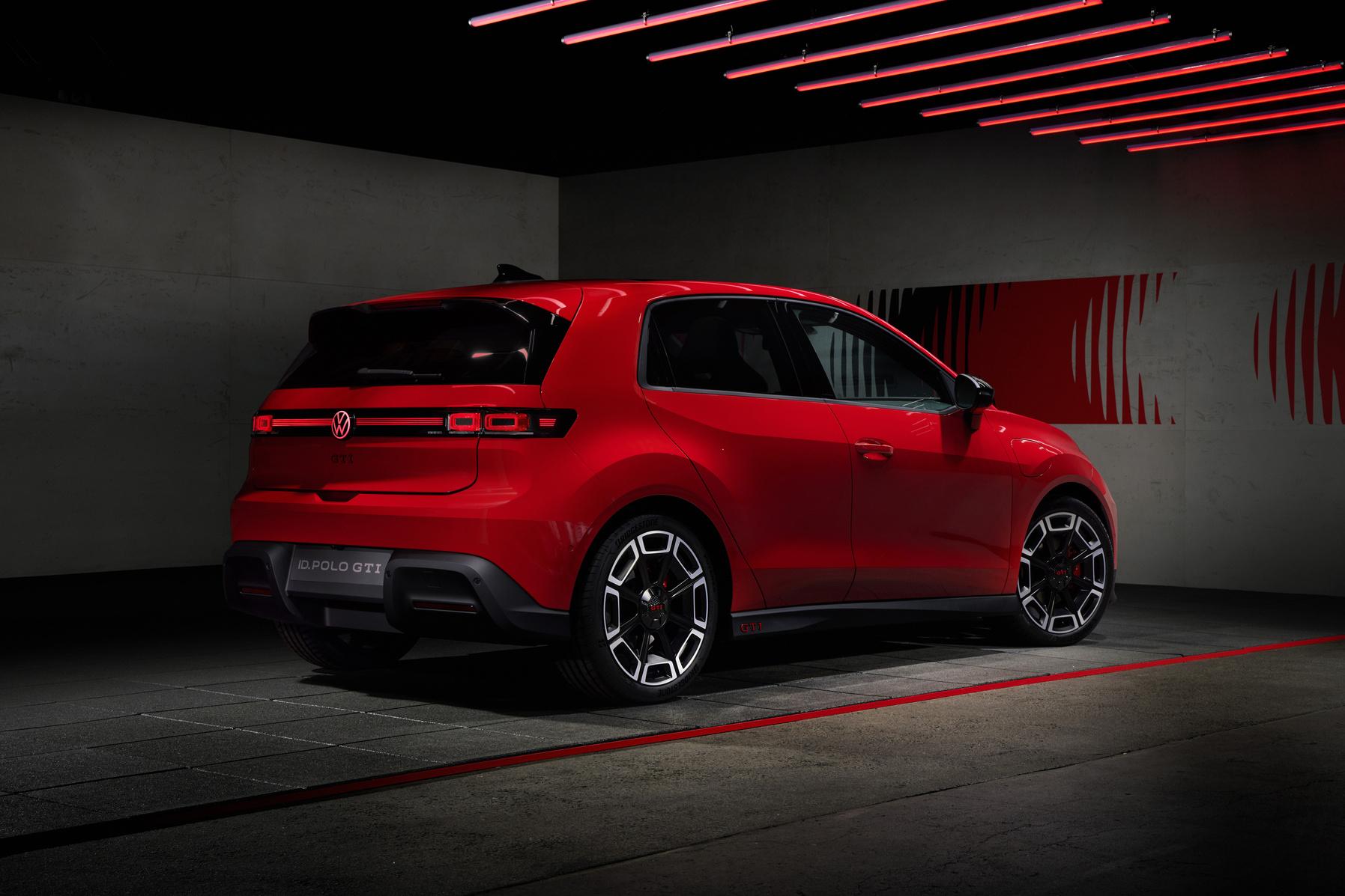The ID. Polo GTI EV seen from the rear