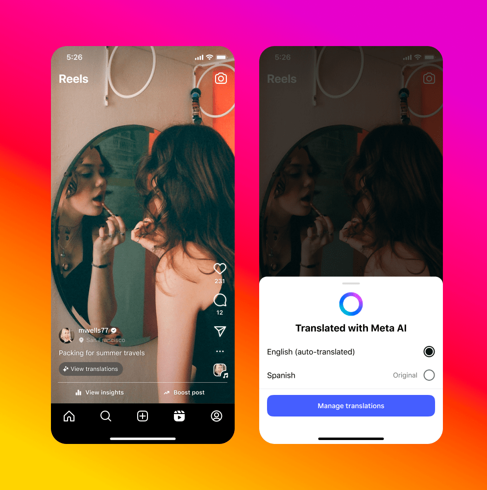 Meta’s AI translation tool can dub your Instagram videos