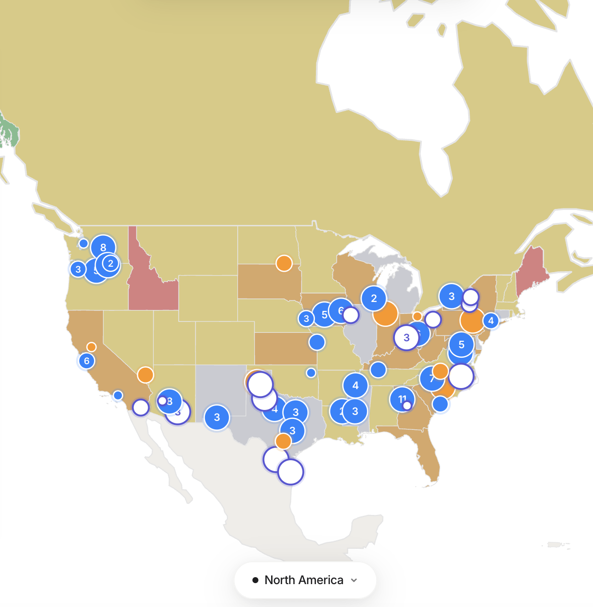 Use this map to find the data centers in your backyard